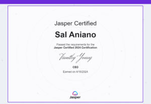 Sal Aniano AI certification 